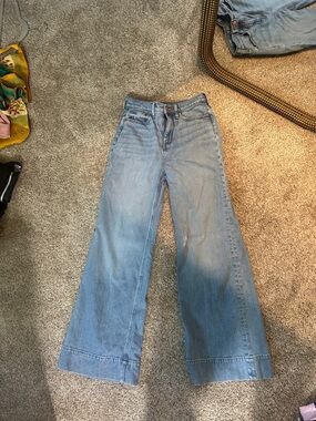 J. Crew Light Blue Flared Wide Leg Jeans